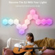 Модульный настенный светильник LED RGB 5V соты SAL-011B 6pcs Bluetooth USB with app White - фото