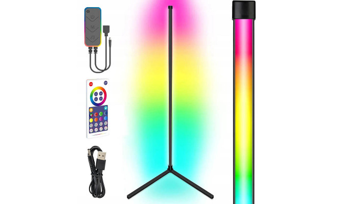 Напольная угловая LED лампа RGB Magic 1 Bluetooth USB with app Black - фото