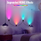 Настенная LED лампа RGB Intelligent wall lamp 6 pcs with Bluetooth European plug with app Black - фото