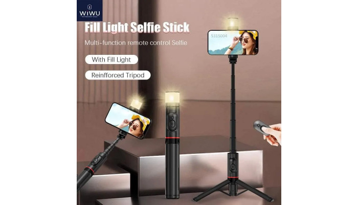 Монопод для селфи WIWU Sharp Film Selfie Stick Wi-SE003 Black - фото