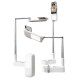 Подставка-держатель настольный USAMS US-ZB209 Multifunctional Live Show Foldable with lamp White - фото