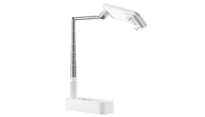 Подставка-держатель настольный USAMS US-ZB209 Multifunctional Live Show Foldable with lamp White - фото