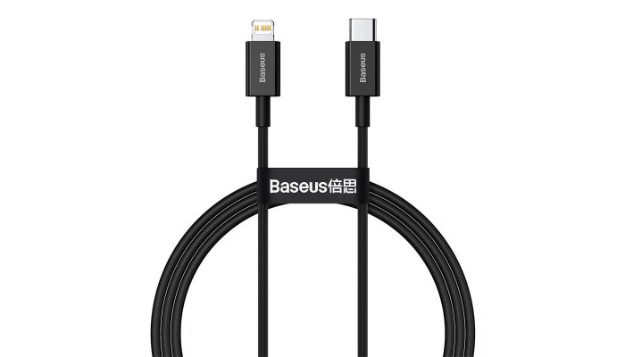 Дата кабель Baseus Superior Series Fast Charging Type-C to Lightning PD 20W (1m) (CATLYS-A) Чорний - фото