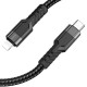 Дата кабель Hoco U110 charging data sync Type-C to Lightning (1.2 m) Черный - фото