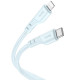 Дата кабель Hoco X97 Crystal color Type-C to Lightning 20W (1m) Light blue - фото