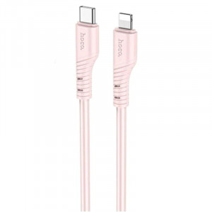 Дата кабель Hoco X97 Crystal color Type-C to Lightning 20W (1m) Light pink