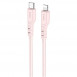 Дата кабель Hoco X97 Crystal color Type-C to Lightning 20W (1m) Light pink