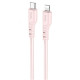 Дата кабель Hoco X97 Crystal color Type-C to Lightning 20W (1m) Light pink - фото