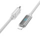 Дата кабель Hoco U127 Power Type-C to Lightning (1.2m) Silver / Gray - фото