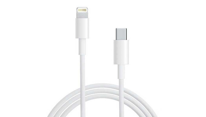 Дата кабель USB-C to Lightning for Apple (AAA) (2m) (no box) White - фото