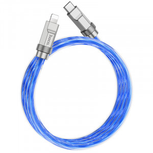 Дата кабель Hoco U113 Solid 20W Type-C to Lightning (1m) Blue