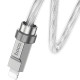 Дата кабель Hoco U113 Solid 20W Type-C to Lightning (1m) Silver - фото