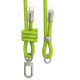 Дата кабель-шнурок Hoco GH7 Elegant Type-C to Lightning (1.8m) Fluorescent Green - фото