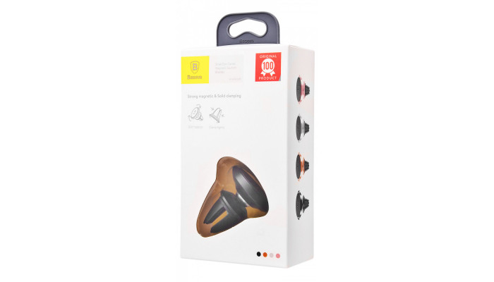 Автодержатель Baseus (SUER-A01) Small Ears Magnetic Suction Bracket Air Outlet black - фото