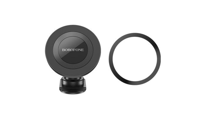 Автотримач Borofone BH91 Ring magnetic (center console) Black - фото