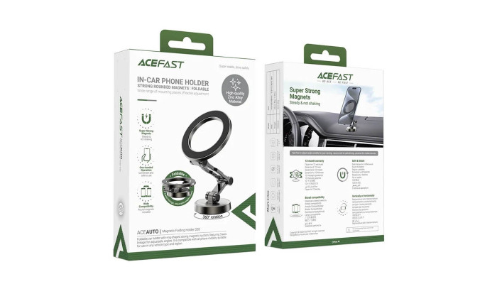 Автотримач Acefast D20 magnetic car holder Metal gray - фото