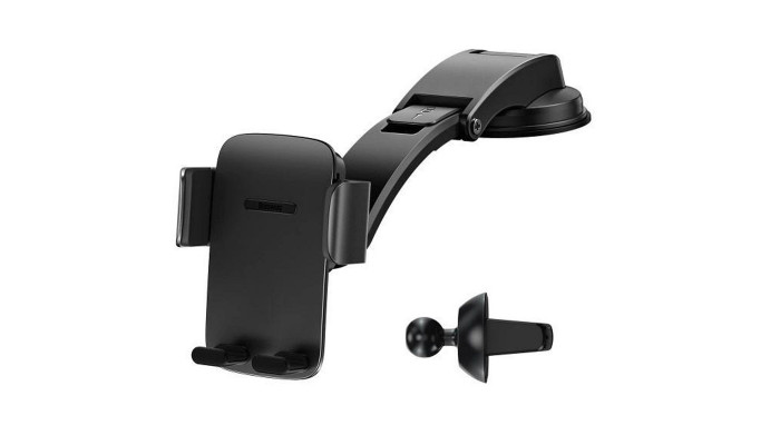 Автодержатель Baseus Easy Control Clamp Car Mount Holder (A Set) (SUYK000001) Black - фото