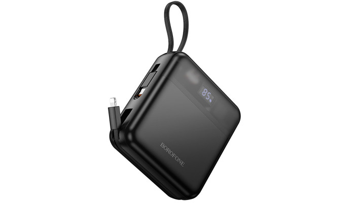 Портативное ЗУ Power Bank BOROFONE BJ64A Distinct 22.5W+PD20W with cable 20000 mAh Black - фото