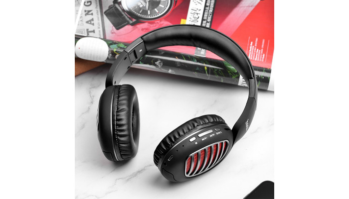 Накладні бездротові навушники Hoco W23 Чорний - фото
