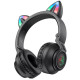 Накладные беспроводные наушники BOROFONE BO18 Cat ear Черный - фото