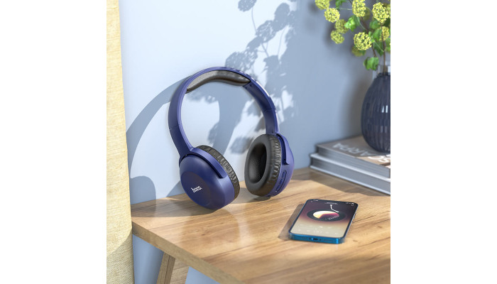 Накладні бездротові навушники Hoco W33 Art sount Синій - фото