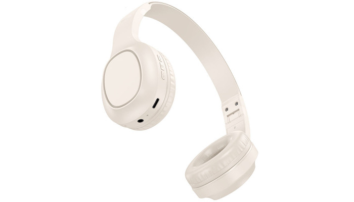 Накладні бездротові навушники Hoco W46 Charm Milky White - фото