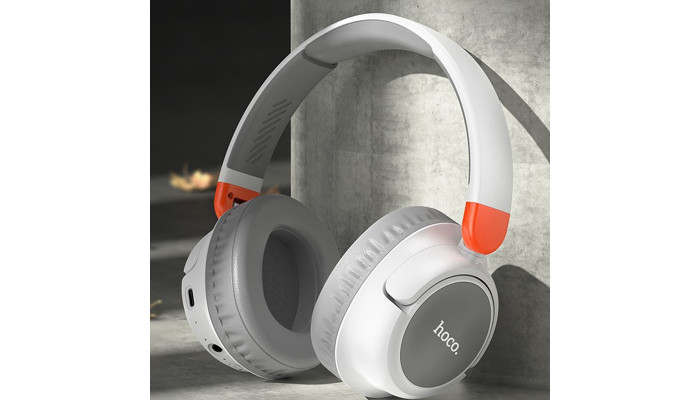 Накладні бездротові навушники Hoco W43 Adventure White - фото