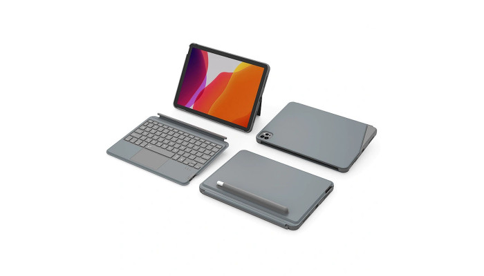 Клавиатура WIWU Combo Touch iPad keyboard case 10.2/10.5'' Grey - фото