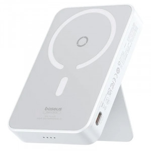 Портативное ЗУ Power Bank Baseus MagPro Magnetic Bracket PD20W с Беспроводное зарядное устройство 5000mAh PPCXZ05 White