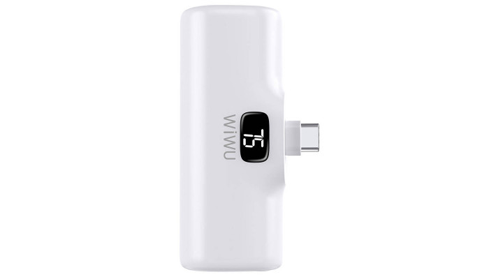 Портативное ЗУ Power Bank WIWU Wi-P017-C Type-C 5000 mAh White - фото