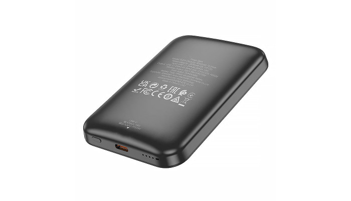 Портативное ЗУ Power Bank BOROFONE BJ63 Nimble PD20W с Беспроводное зарядное устройство 5000 mAh Black - фото