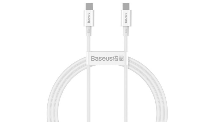 Дата кабель Baseus Superior Series Fast Charging Type-C to Type-C PD 100W (1m) (CATYS-B) Белый - фото