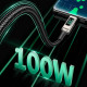 Дата кабель Acefast C6-03 USB-C to USB-C 100W zinc alloy digital display braided (2m) Silver - фото