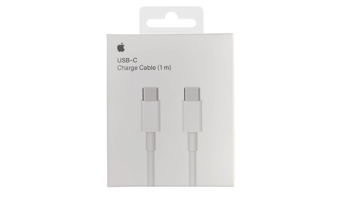 Дата кабель USB-C to USB-C for Apple (AAA) (1m) (box) White - фото