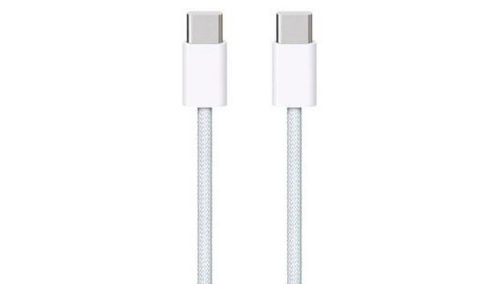 Дата кабель USB-C to USB-C FineWoven for Apple (AAA) (1m) (no box) White - фото