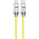 Дата кабель Hoco U113 Solid 100W Type-C to Type-C (1m) Gold - фото