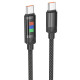 Дата кабель Hoco U126 Lantern 100W Type-C to Type-C (1.2m) Black - фото