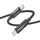 Дата кабель Hoco U126 Lantern 100W Type-C to Type-C (1.2m) Black - фото