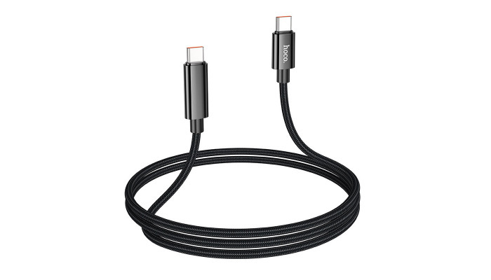 Дата кабель Hoco U125 Benefit 100W Type-C to Type-C (1.2m) Black - фото