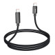Дата кабель Hoco U125 Benefit 100W Type-C to Type-C (1.2m) Black - фото