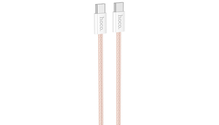 Дата кабель Hoco X104 Source 60W Type-C to Type-C (2m) Pink - фото