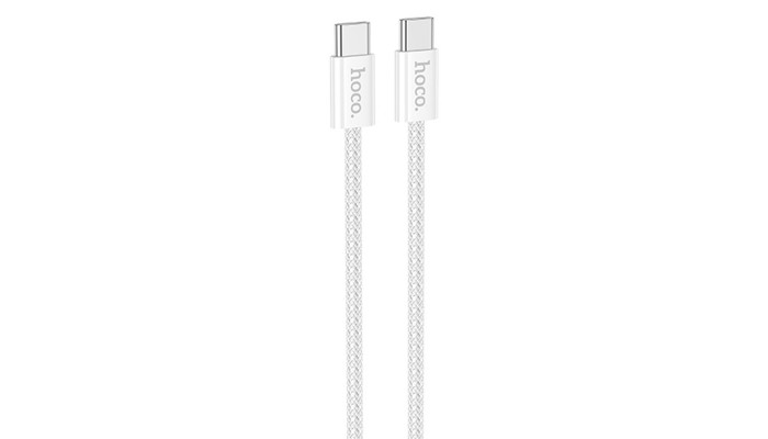 Дата кабель Hoco X104 Source 60W Type-C to Type-C (2m) White - фото