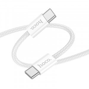 Дата кабель Hoco X104 Source 60W Type-C to Type-C (2m) White