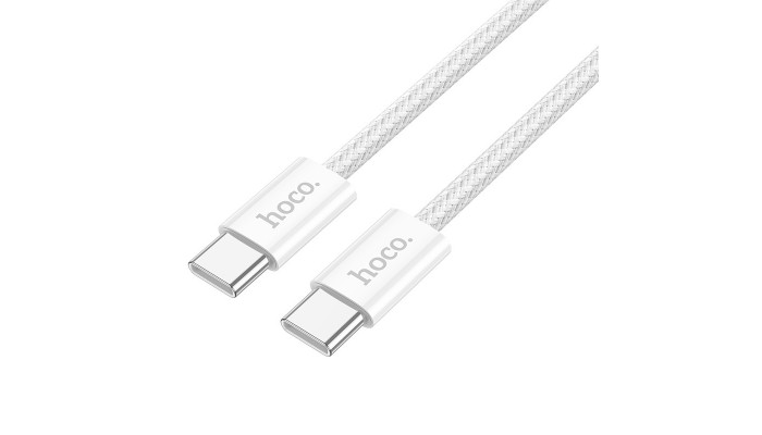 Дата кабель Hoco X104 Source 60W Type-C to Type-C (2m) White - фото