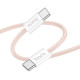 Дата кабель Hoco X104 Source 60W Type-C to Type-C (1m) Pink - фото