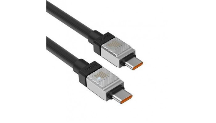 Дата кабель Baseus CoolPlay Series Type-C to Type-C 100W (1m) (CAKW00020) Black - фото