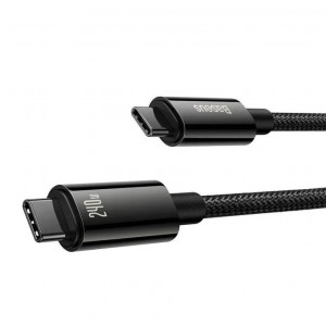 Дата кабель Baseus Tungsten Gold Type-C to Type-C Cable 240W (1m) (CAWJ04000) Black