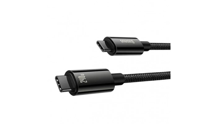 Дата кабель Baseus Tungsten Gold Type-C to Type-C Cable 240W (1m) (CAWJ04000) Black - фото