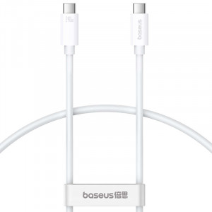 Дата кабель Baseus Superior Series 2 USB4 Full-Function Type-C to Type-C 240W (1m) (P10365200211) Moon White