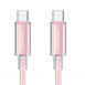 Дата кабель USAMS US-SJ660 Type-C to Type-C PD100W Cloud Series (1.2m) Pink